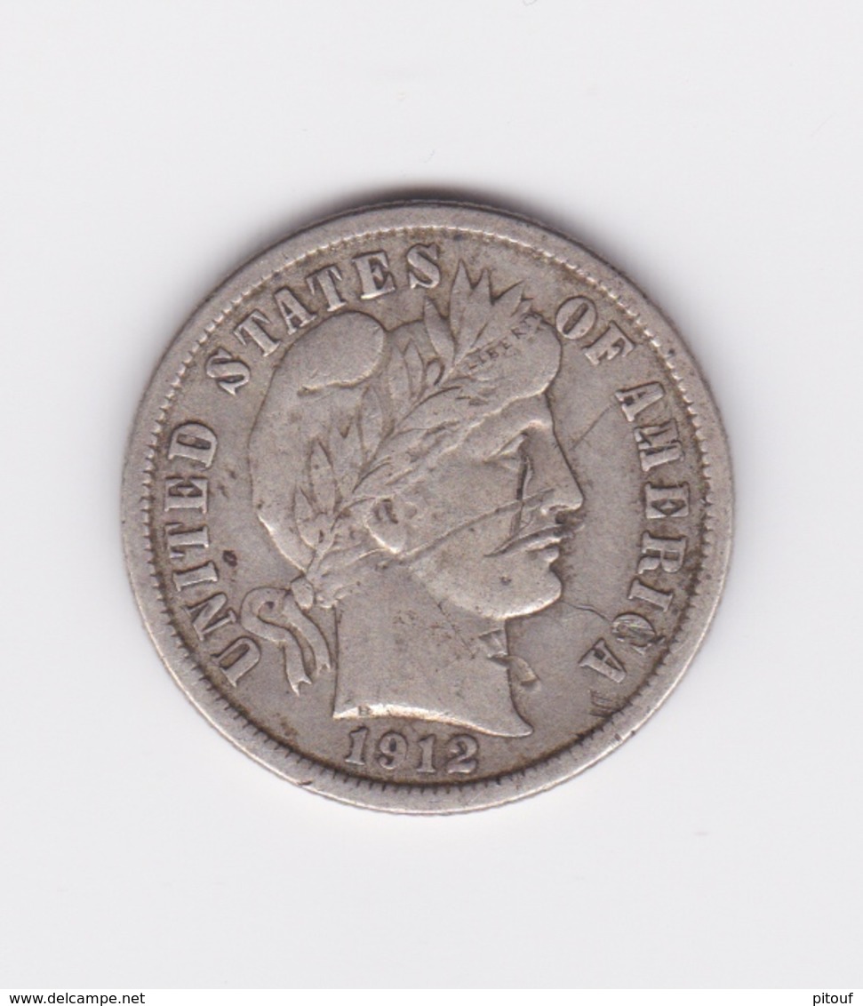 Très Belle 1 Dime 1912 TTB - 1892-1916: Barber