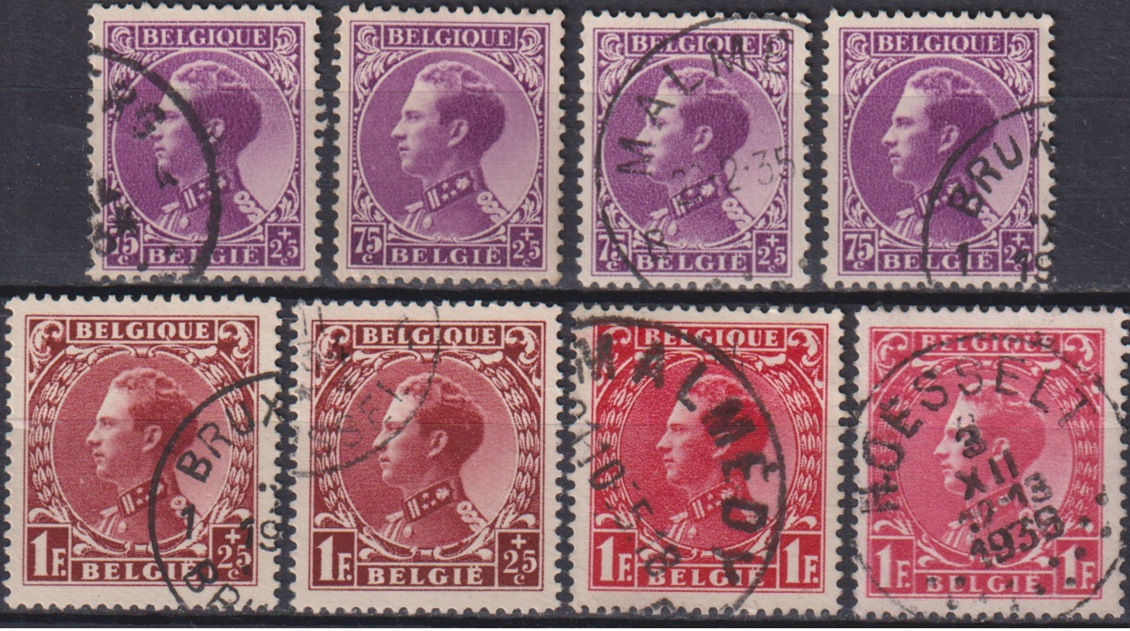 (82)  Lot "Leopold III" - 1935-1949 Petit Sceau De L'Etat