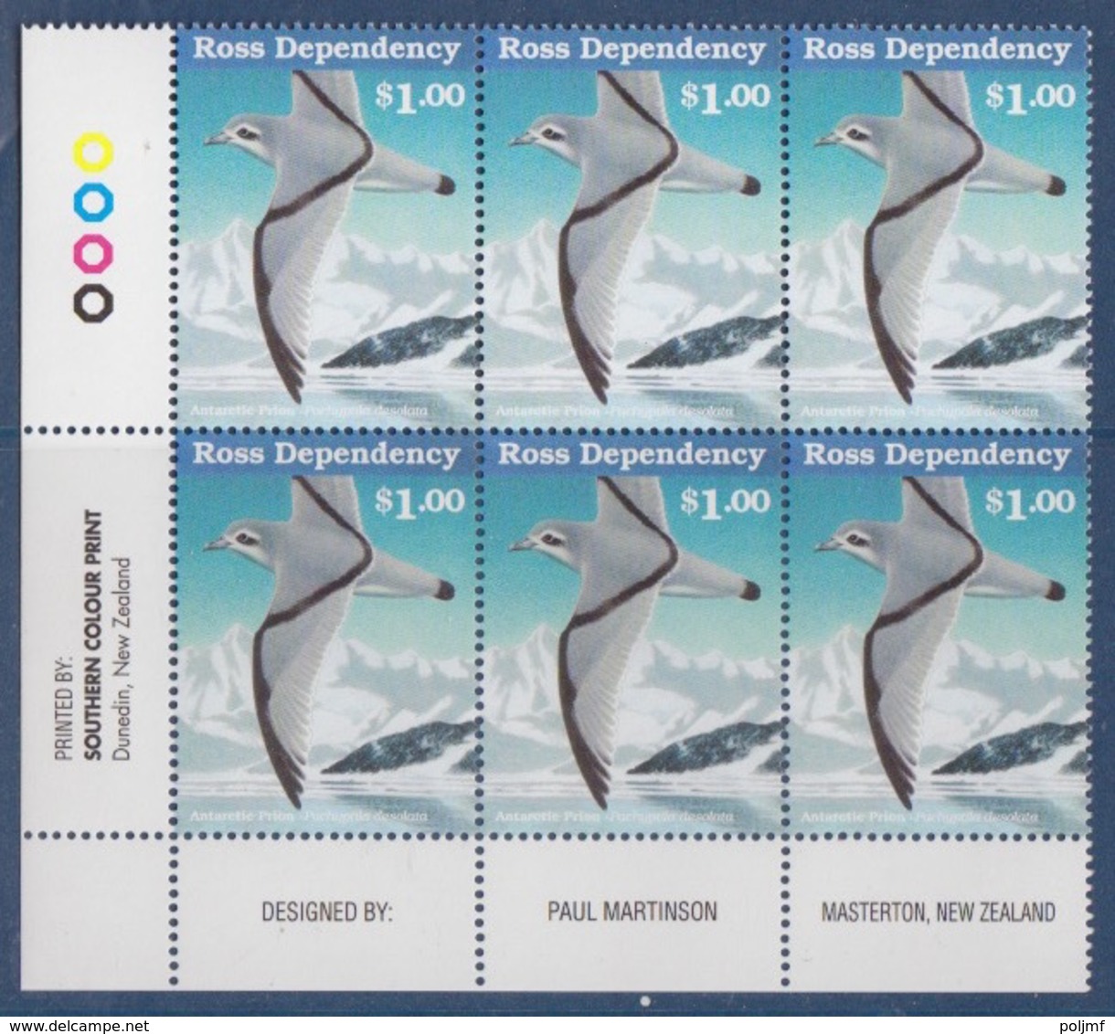 Ross, N° 52 X 10 Dont Bloc De 6 (Prion Antarctique) Neuf ** - Unused Stamps