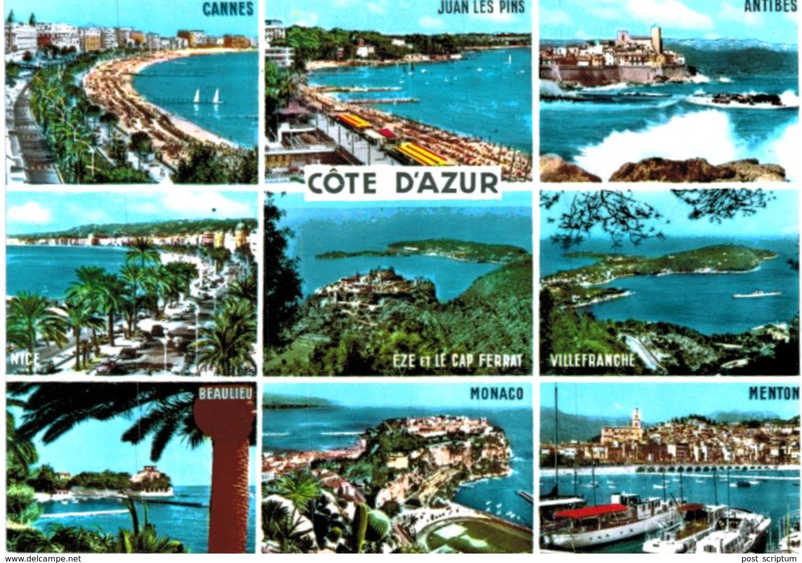 Lot 225- Thème -   région Provence côte d'Azur  - environ  170 cartes (800 gr)