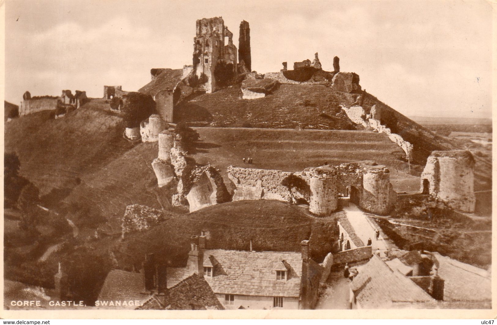 - CORFE CASTLE. SWANAGE. - Scan Verso - - Swanage