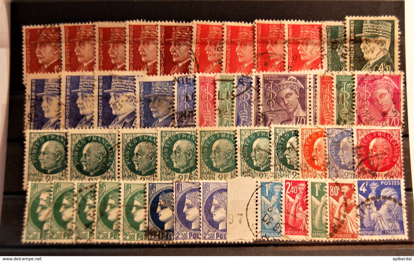 France - Petit Lot De Timbre Courant WWII Oblitérés - Used Stamps