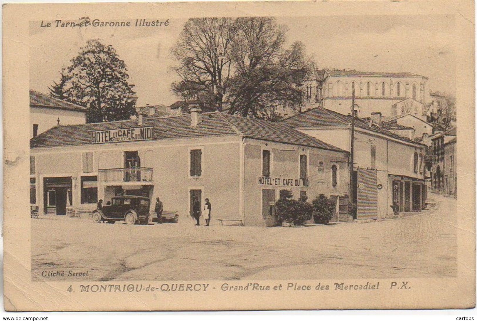 82 MONTAIGU-de-QUERCY  Grand'Rue Et Place Mercadeiel - Montaigu De Quercy