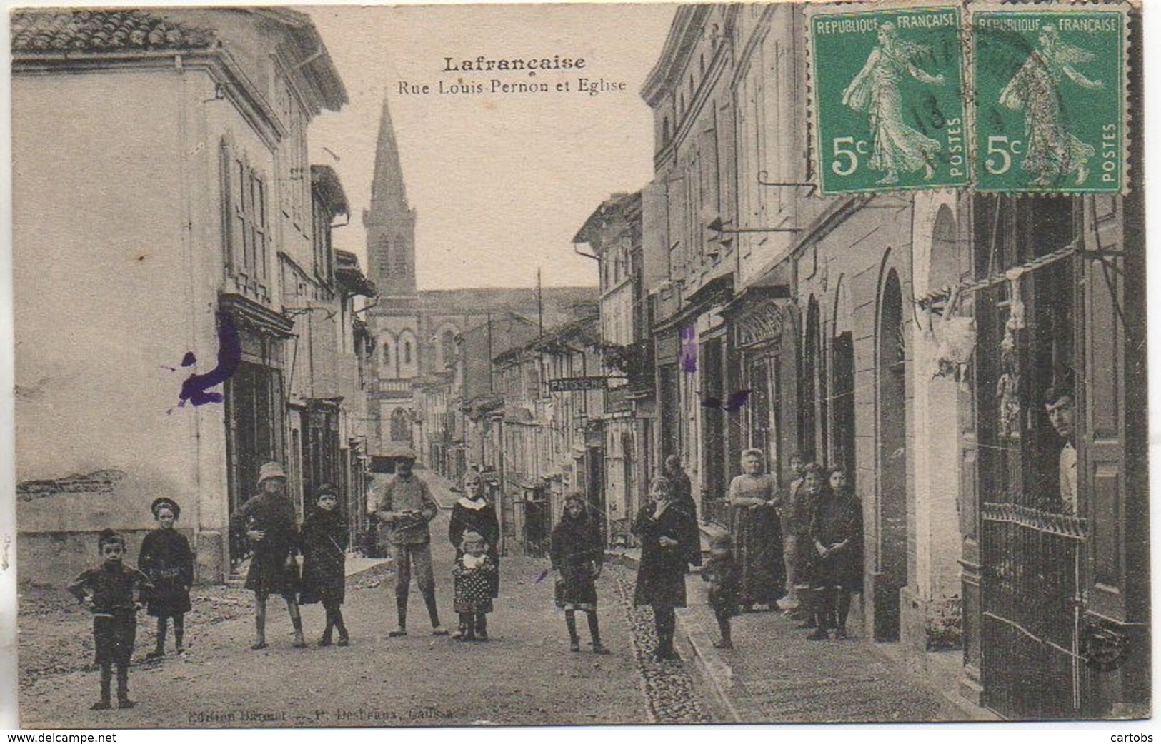 82 LAFRANCAISE Rue Louis Pernon Et L'Eglise - Lafrancaise