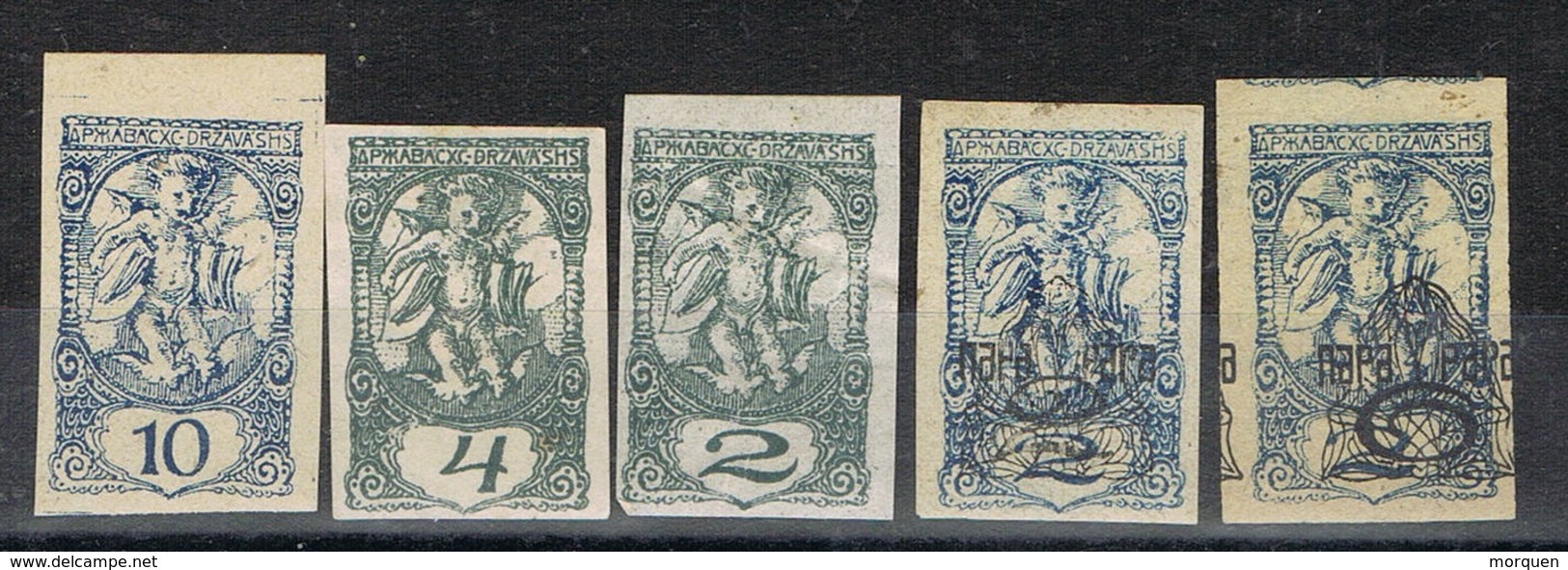 Lote 5 Sellos Yugoslavia, Jornaux, Periodicos 1919-1920 * - Dagbladzegels