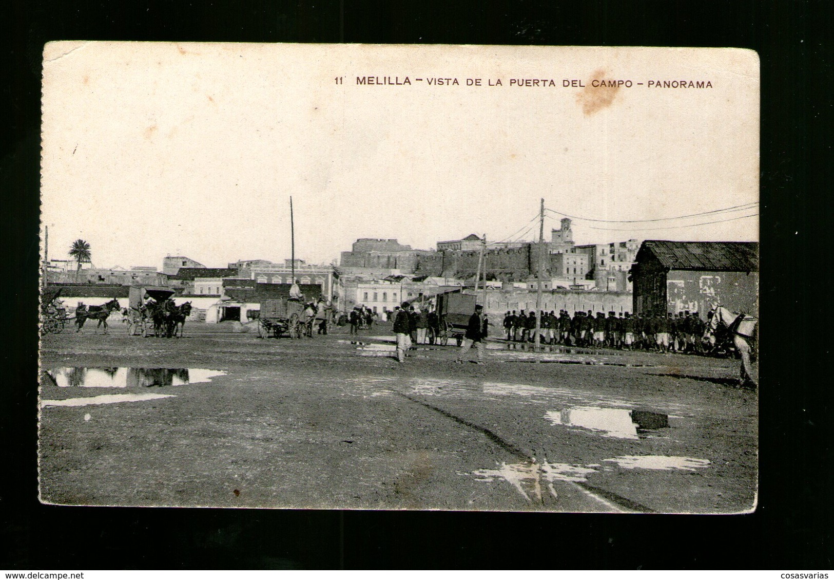 MELILLA VISTA DE LA PUERTA DEL CAMPO - Edición RIF - POSTAL MILITARES - Melilla