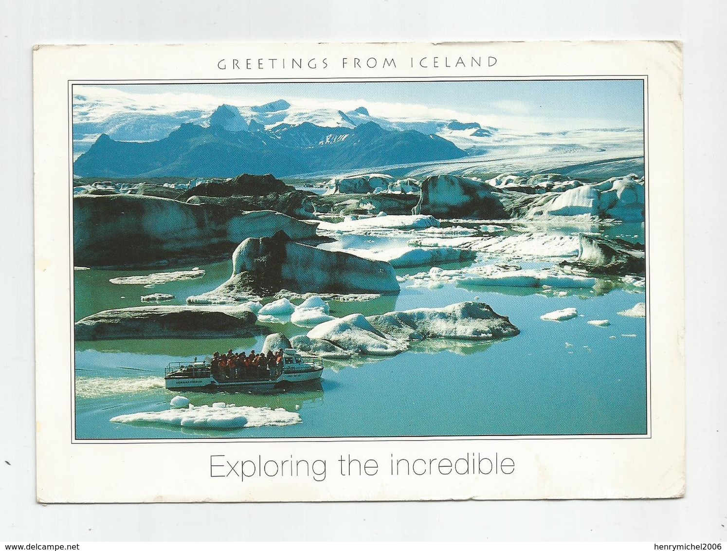 Cpm  Iceland Island Exporing The Incredible Par Boat Bateau 12x17 Cm - Other & Unclassified