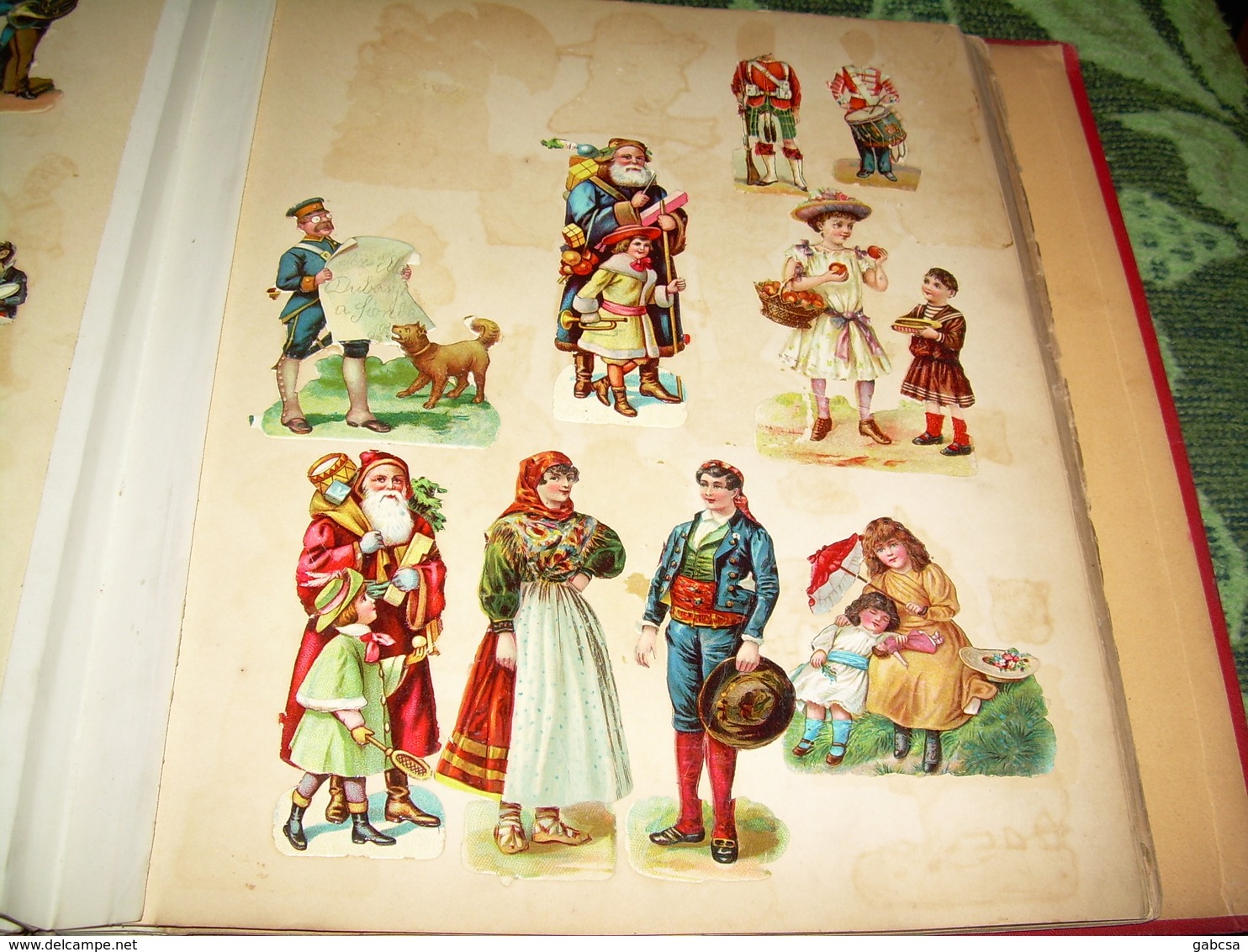 Découpis 400 Vintage Chromos /cca 1890-1910/ In Art Nouveau Album Angels, Cats, Dogs, Children, Santas, Etc.... - Sonstige & Ohne Zuordnung