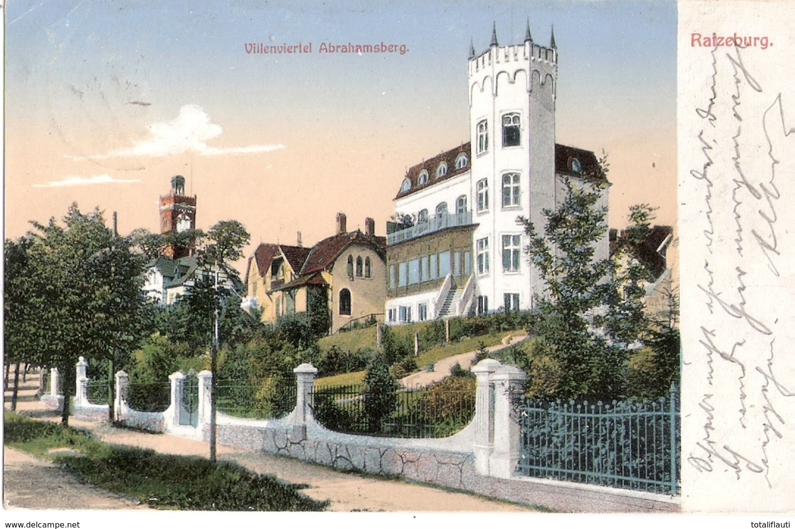 RATZEBURG Lauenburg Holstein Villen Viertel Abrahamsberg Color 7.9.1913 Gelaufen - Ratzeburg