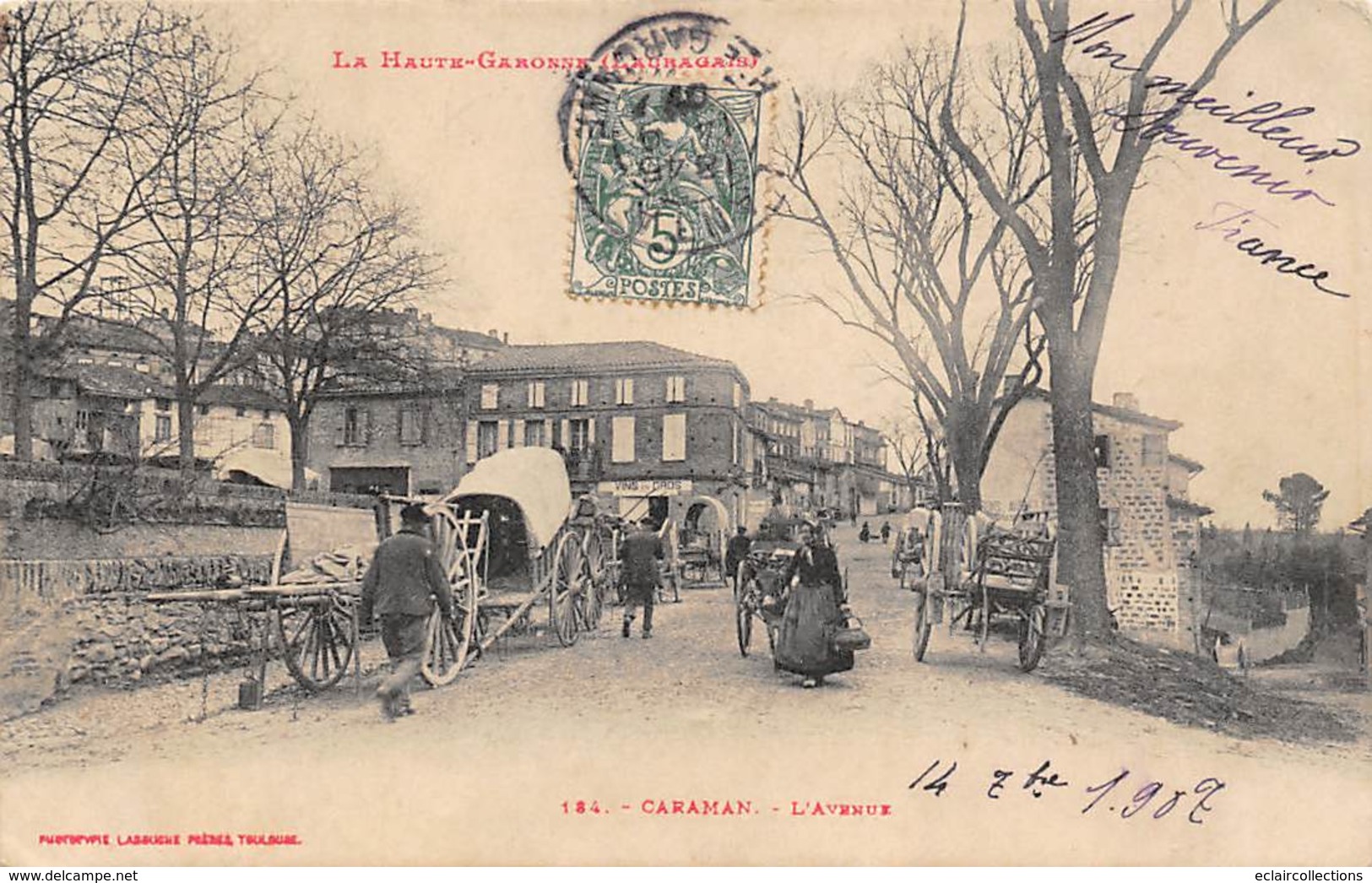 Caraman          31        L'Avenue.  Jour De Marché              (Voir Scan) - Autres & Non Classés