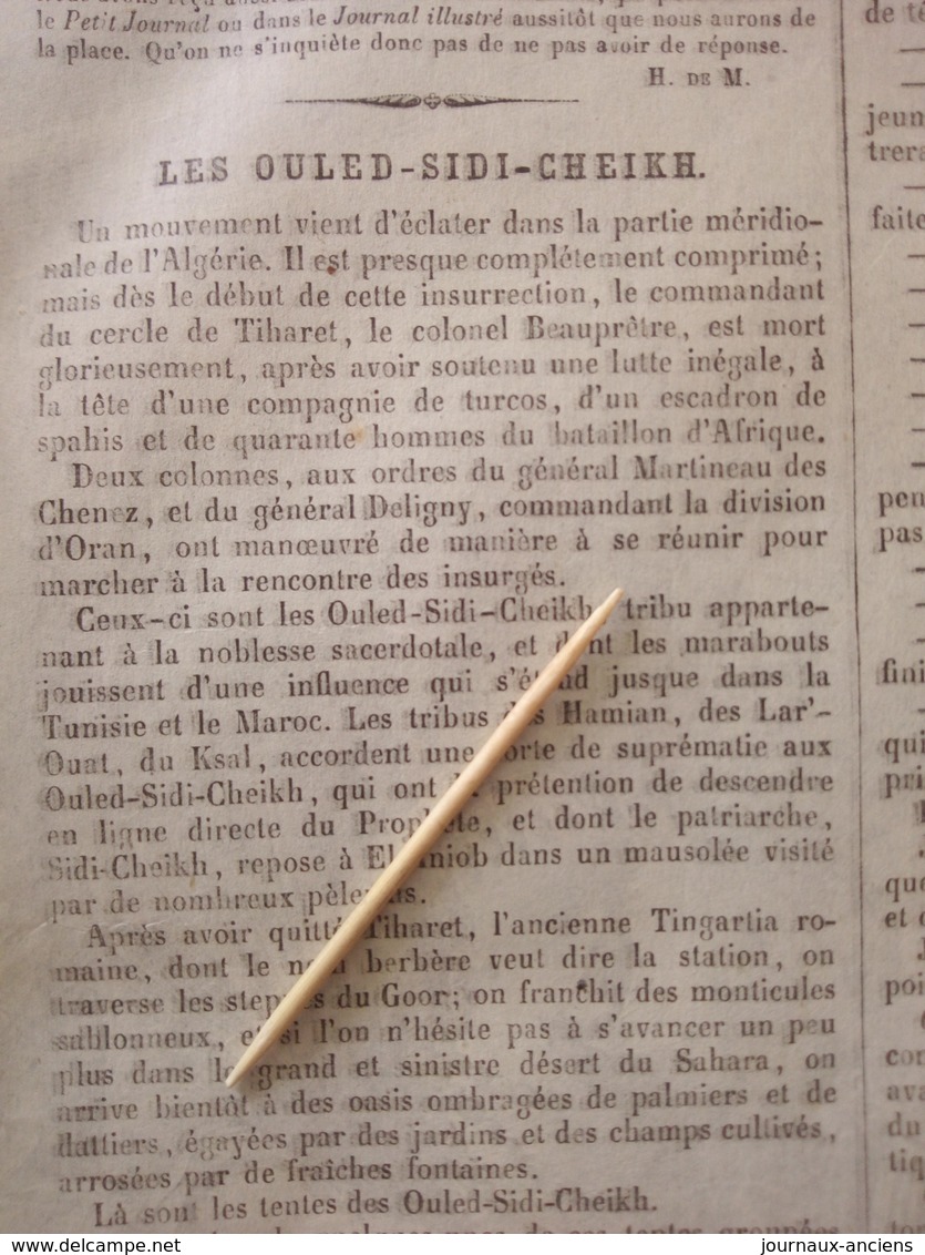 1864 VILLE DE TROYES - MORT DE GUIACOMO MEYERBEER - LES OULED SIDI CHEIKH