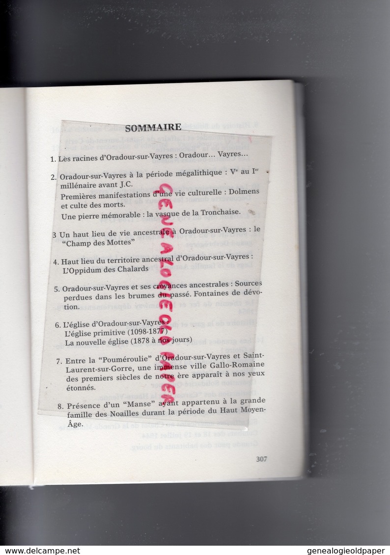 87 - ORADOUR SUR VAYRES- CE PAYS D' OU JE VIENS- ROBERT MORANGE MAIRE VETERINAIRE-RAYMOND LECLERC-1999 LA VEYTIZOU - Limousin