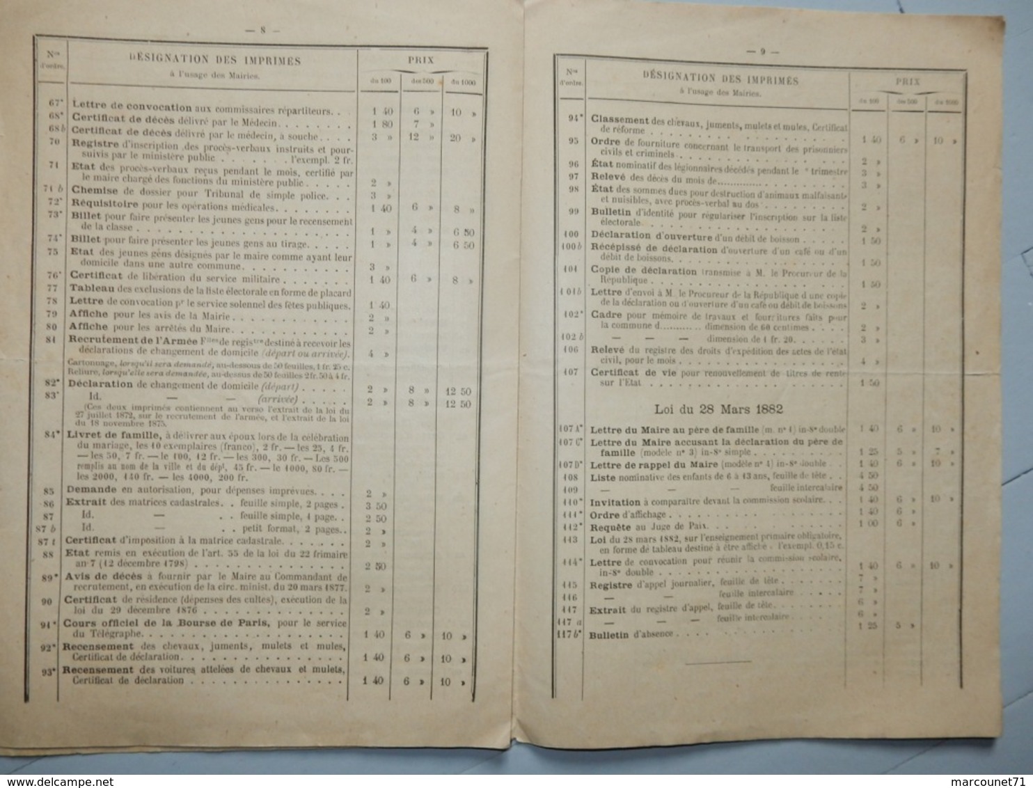 RARE DOCUMENT 1895 RADENEZ MONTDIDIER SOMME LIVRET IMPRIMÉE ADMINISTRATIF USAGES DES SOCIÉTÉS SECOURS MUTUELS MAIRIES - Management