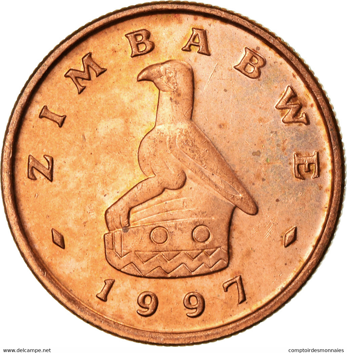 Monnaie, Zimbabwe, Cent, 1997, TTB, Bronze Plated Steel, KM:1a - Zimbabwe