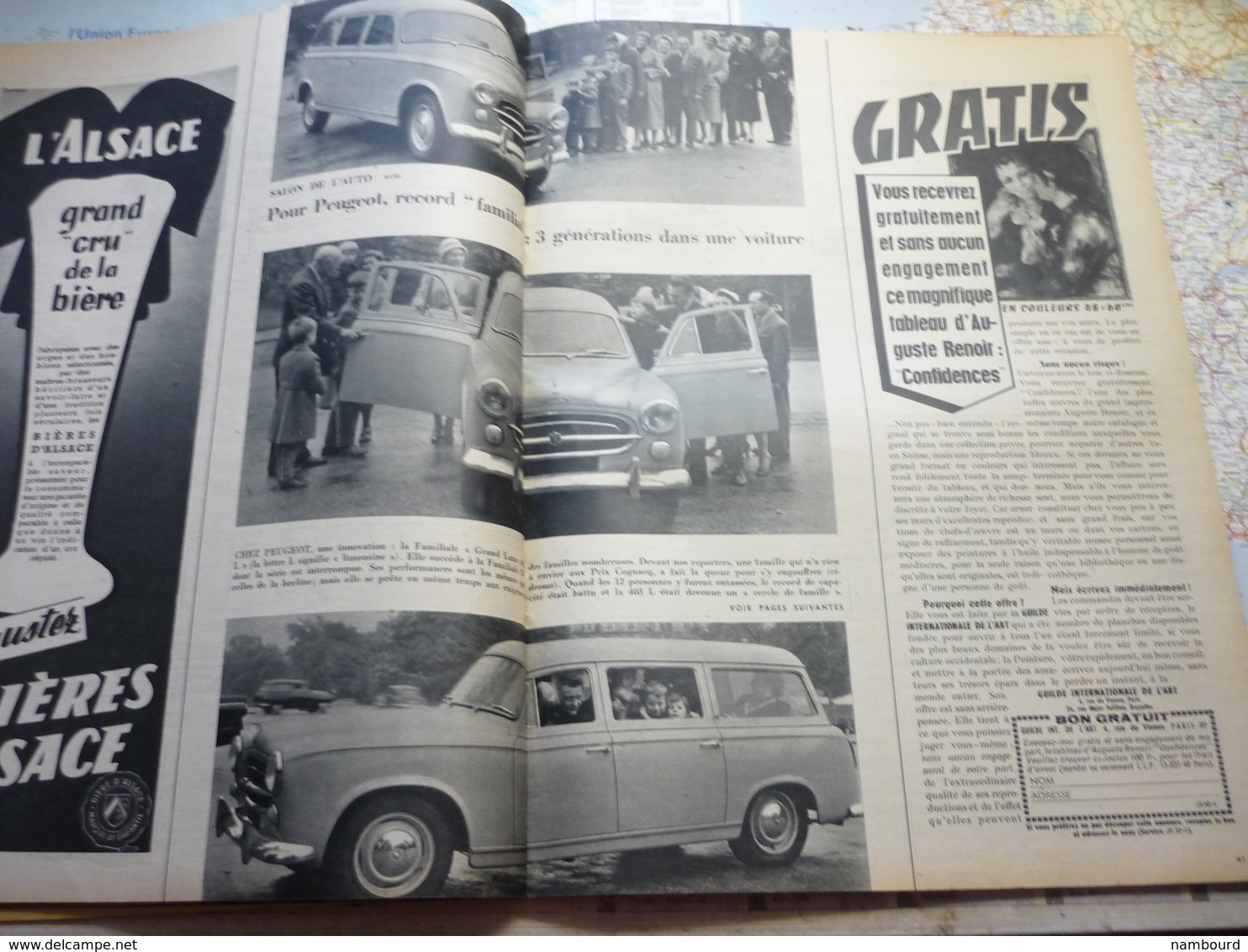 Jour de France N°99 6 Octobre 1956 43-e salon de l'automobile : la famille Aronde 57 / Maurice Chevallier / Margaret