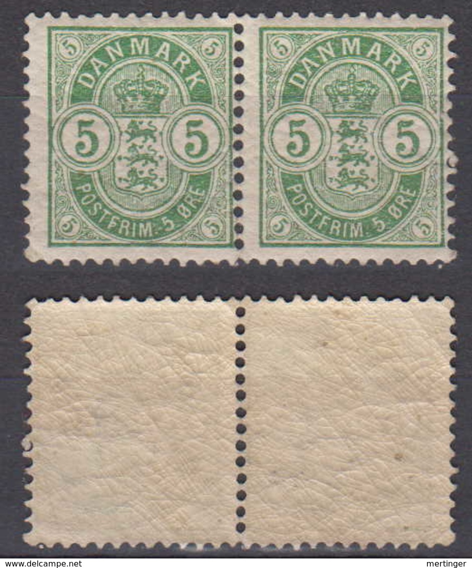 Dänemark Denmark Mi# 34 YB ** MNH Pair 5 Oere 1895 - Neufs