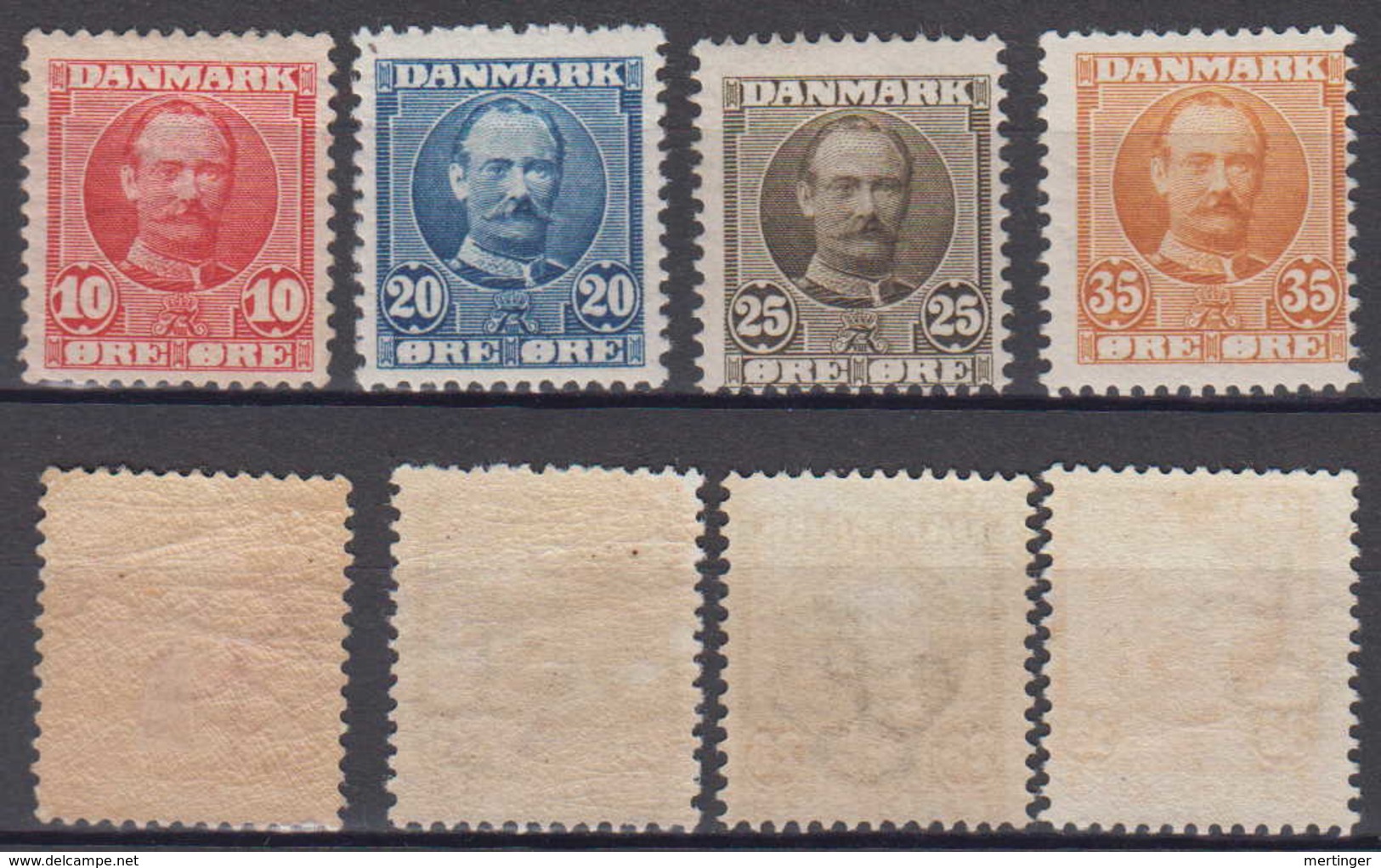 Dänemark Denmark Mi# 54-57 * Mint Frederik VIII 1907 - Unused Stamps