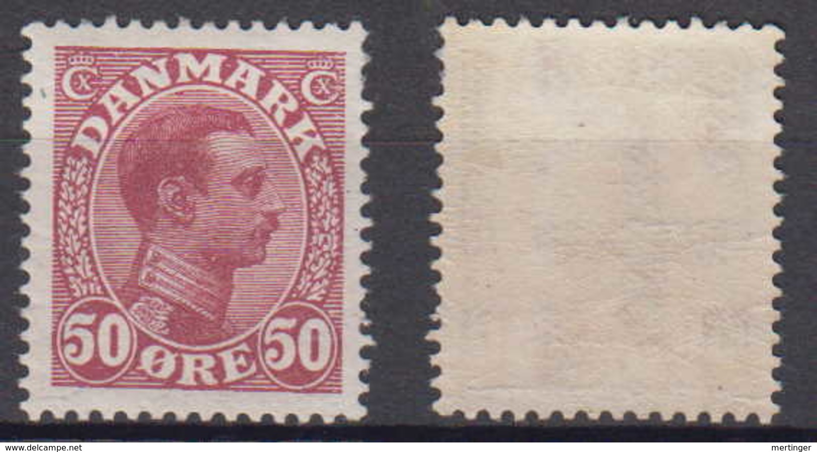 Dänemark Denmark Mi# 73 * Mint 50 Oere Christian X 1913 - Unused Stamps