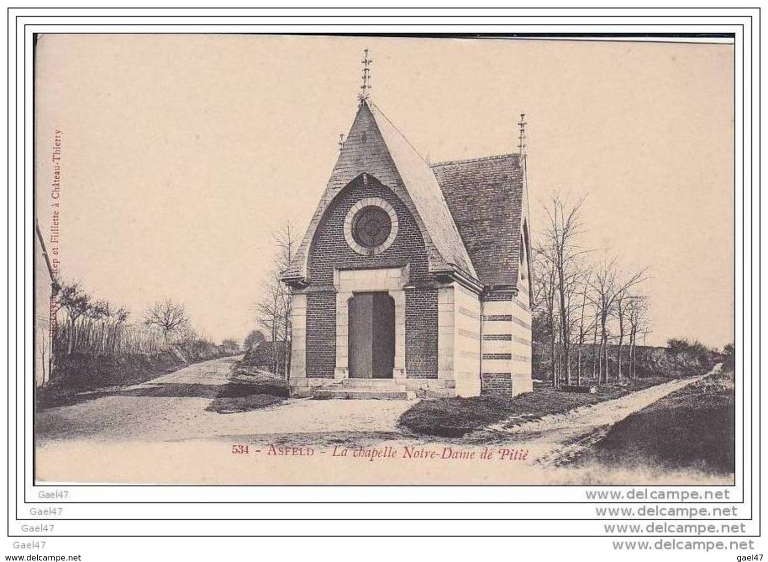 Cpa  Réf-JP-Y810 (  Dép-08 à ASFELD  )  La Chapelle   Notre-Dame De Pitié - Autres & Non Classés