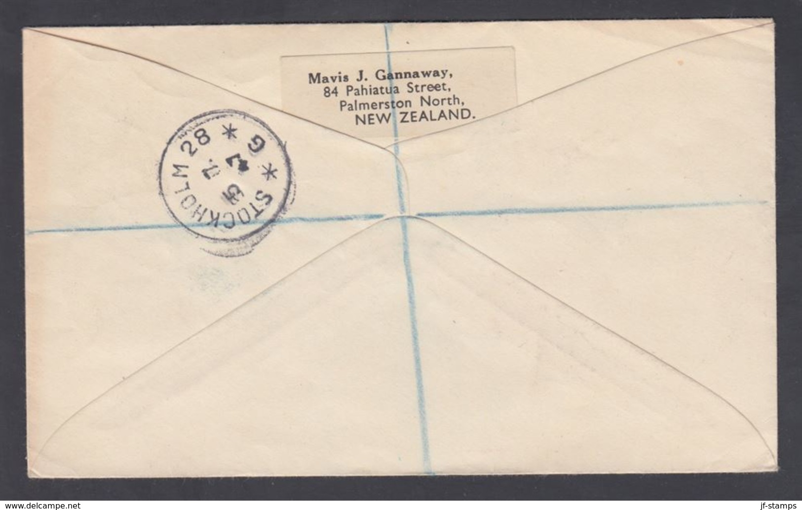 1947. New Zealand. Georg VI 1/3 Sh. On FDC PALMERSTON NORTH -1. MY. 47. Sent To Swede... (MICHEL 296) - JF323588 - Cartas & Documentos