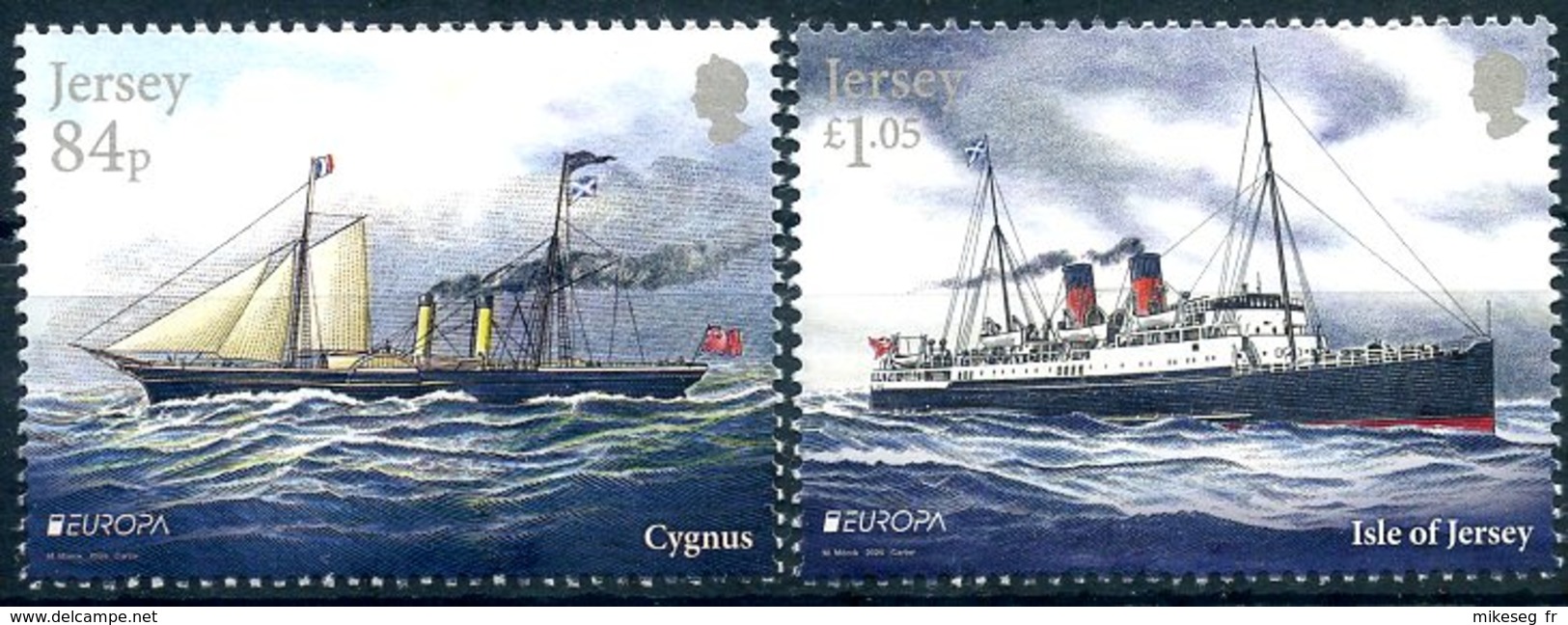 Europa 2020 - Jersey - Mail Ships (Cygnus & Isle Of Jersey) ** - 2020