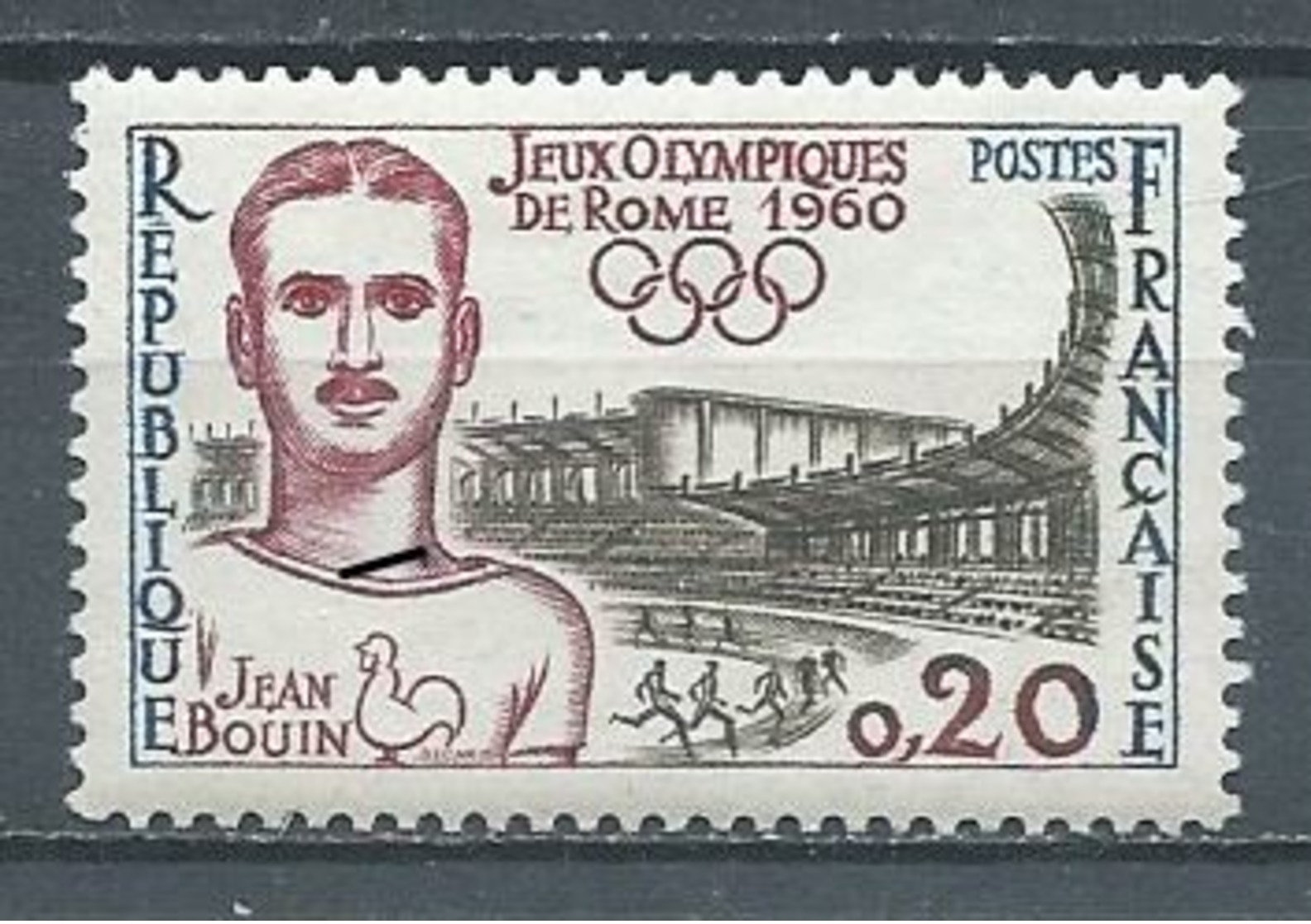France YT N°1265 Jeux Olympiques De Rome 1960 Neuf ** - Unused Stamps