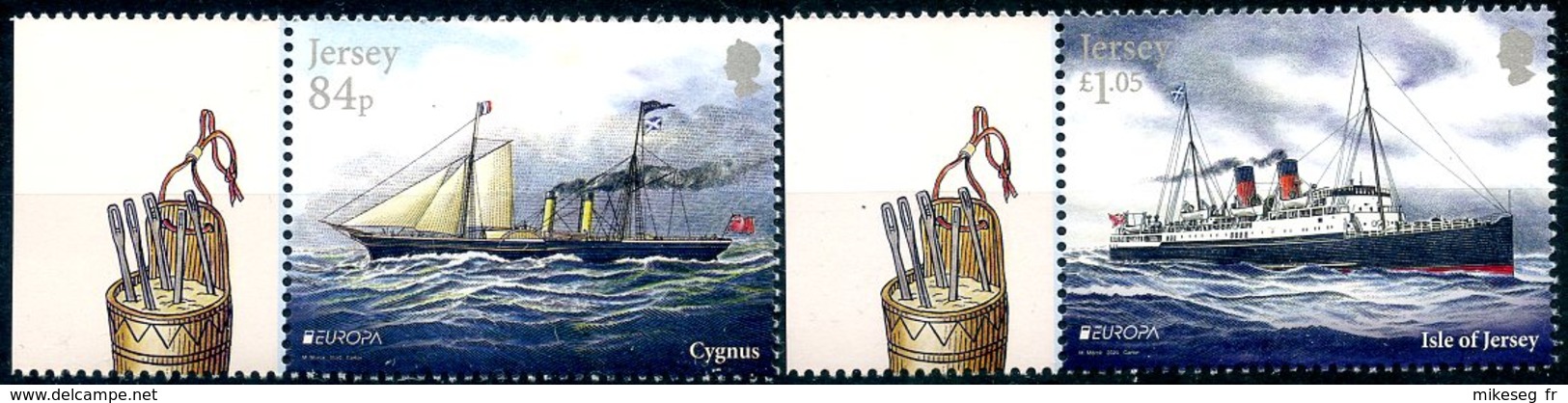 Europa 2020 - Jersey - Mail Ships (Cygnus & Isle Of Jersey) ** - 2020