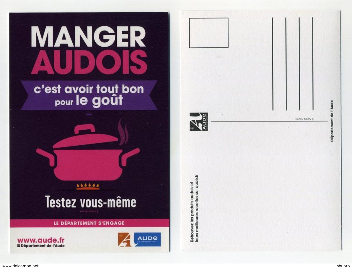 CP Pub - Manger Audois C'est Avoir Tout Bon Pour Le Goût - Aude, Occitanie, France - Publicidad