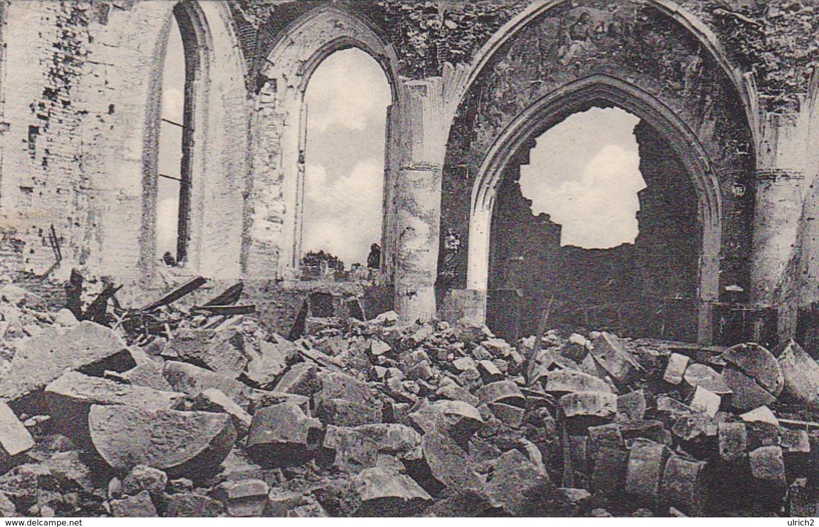 AK Beuvraignes - Innenaufnahme Der Von Den Franzosen Zerschossenen Kirche - Feldpost 17. KS Inf. Rgt. 133 - 1916 (49572) - Beuvraignes