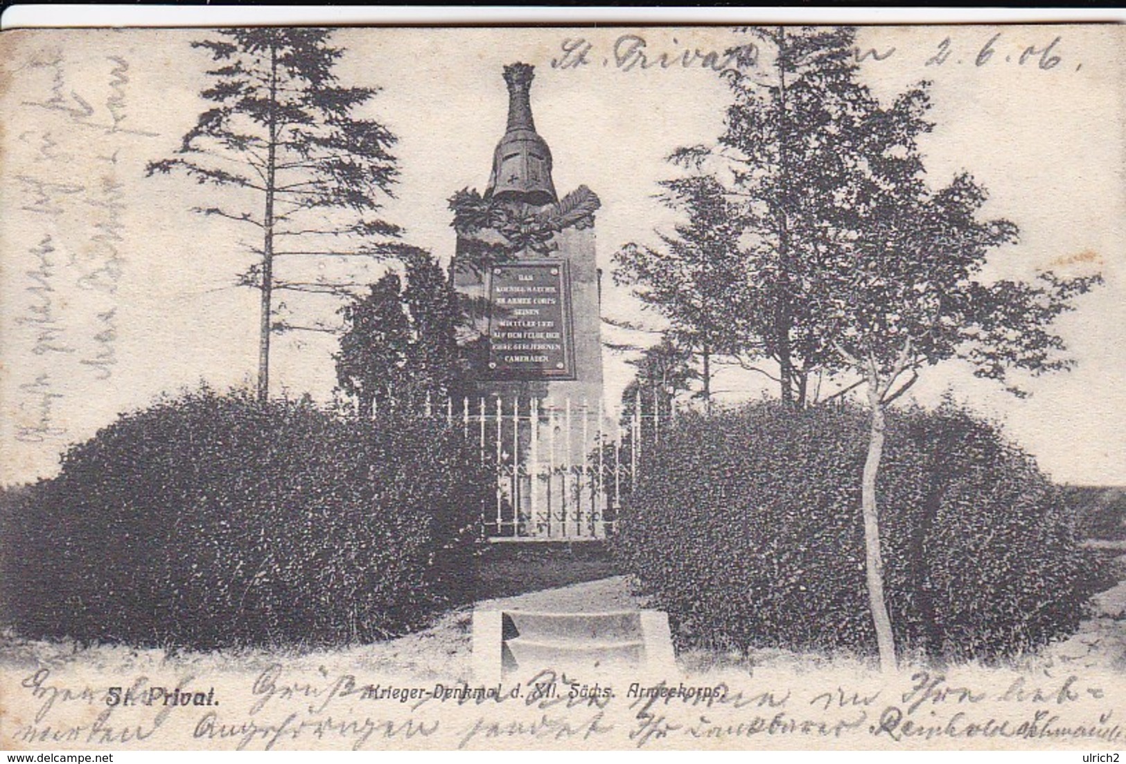 AK St. Privat - Krieger-Denkmal D. XII. Sächs. Armeekorps  - 1906 (49574) - Lothringen