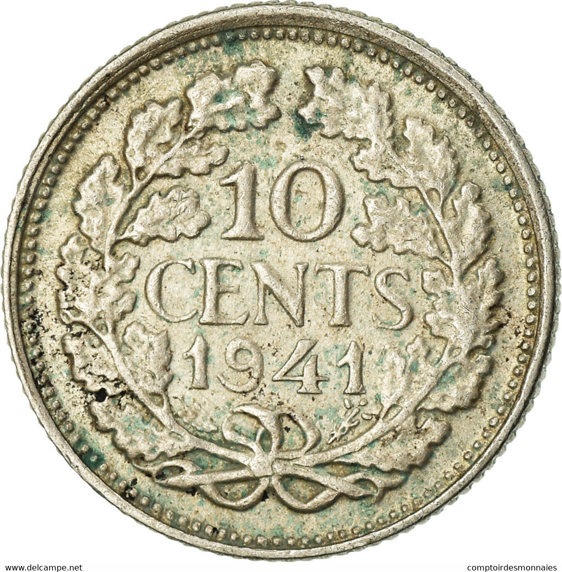 Monnaie, Pays-Bas, Wilhelmina I, 10 Cents, 1941, TTB, Argent, KM:163 - 10 Cent