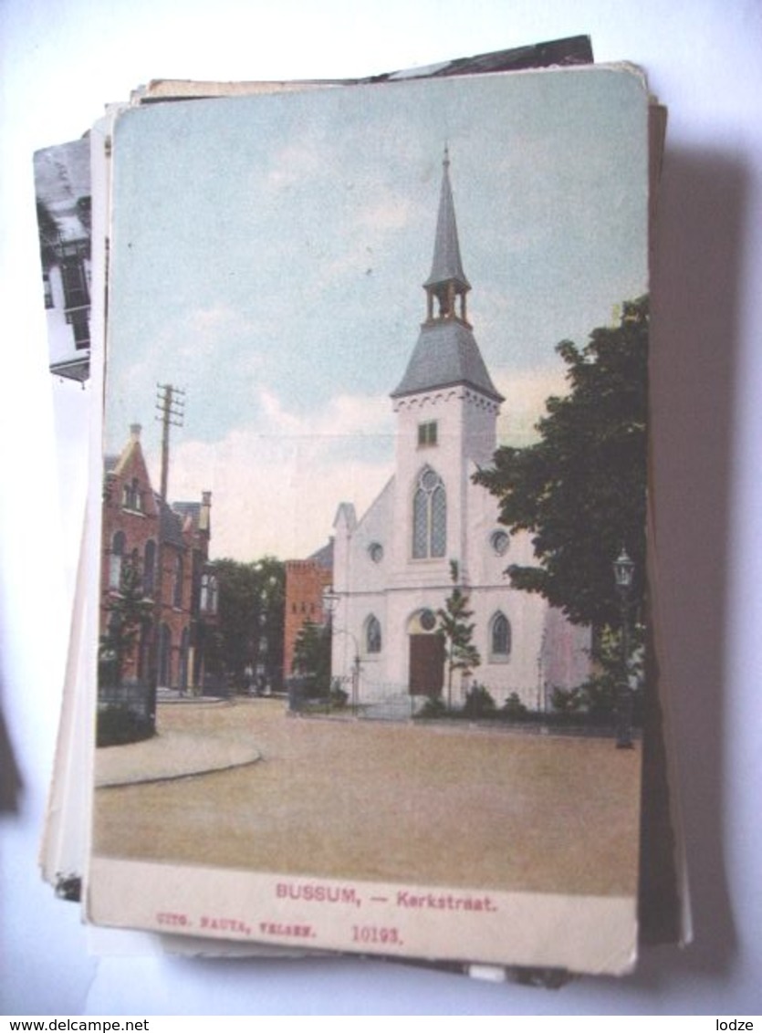Nederland Holland Pays Bas Bussum Kerkstraat En Kerk Nauta - Bussum