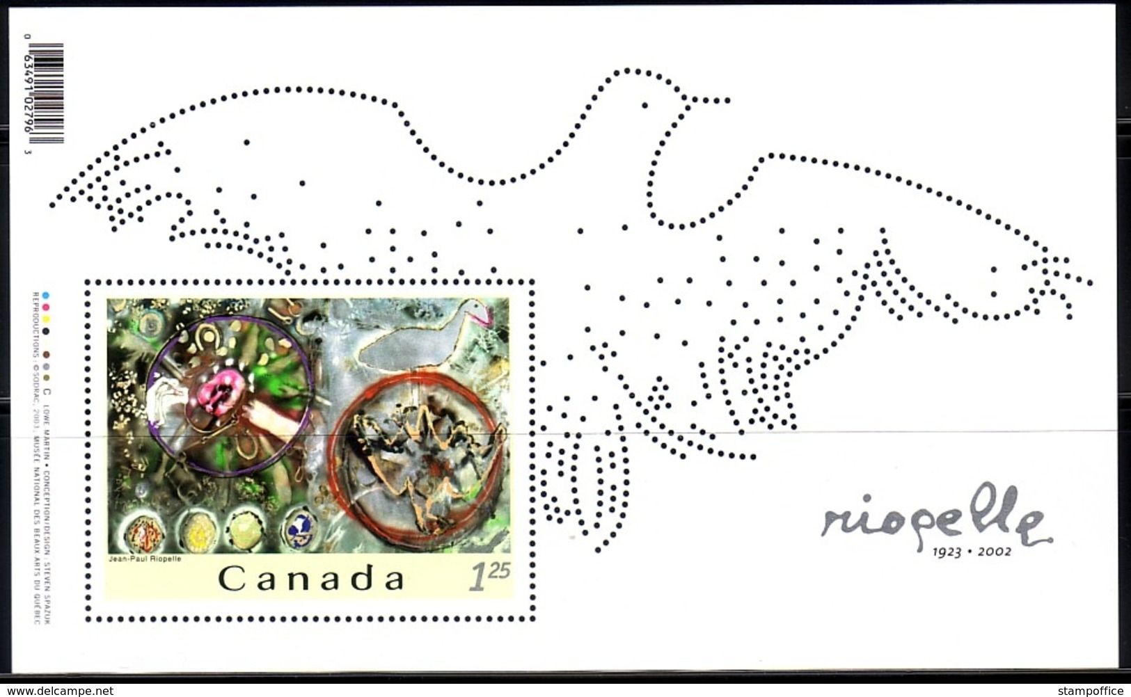 CANADA BLOCK 66 POSTFRISCH(MINT) GEMÄLDE VON RIOPELLE 2003 - Blocs-feuillets