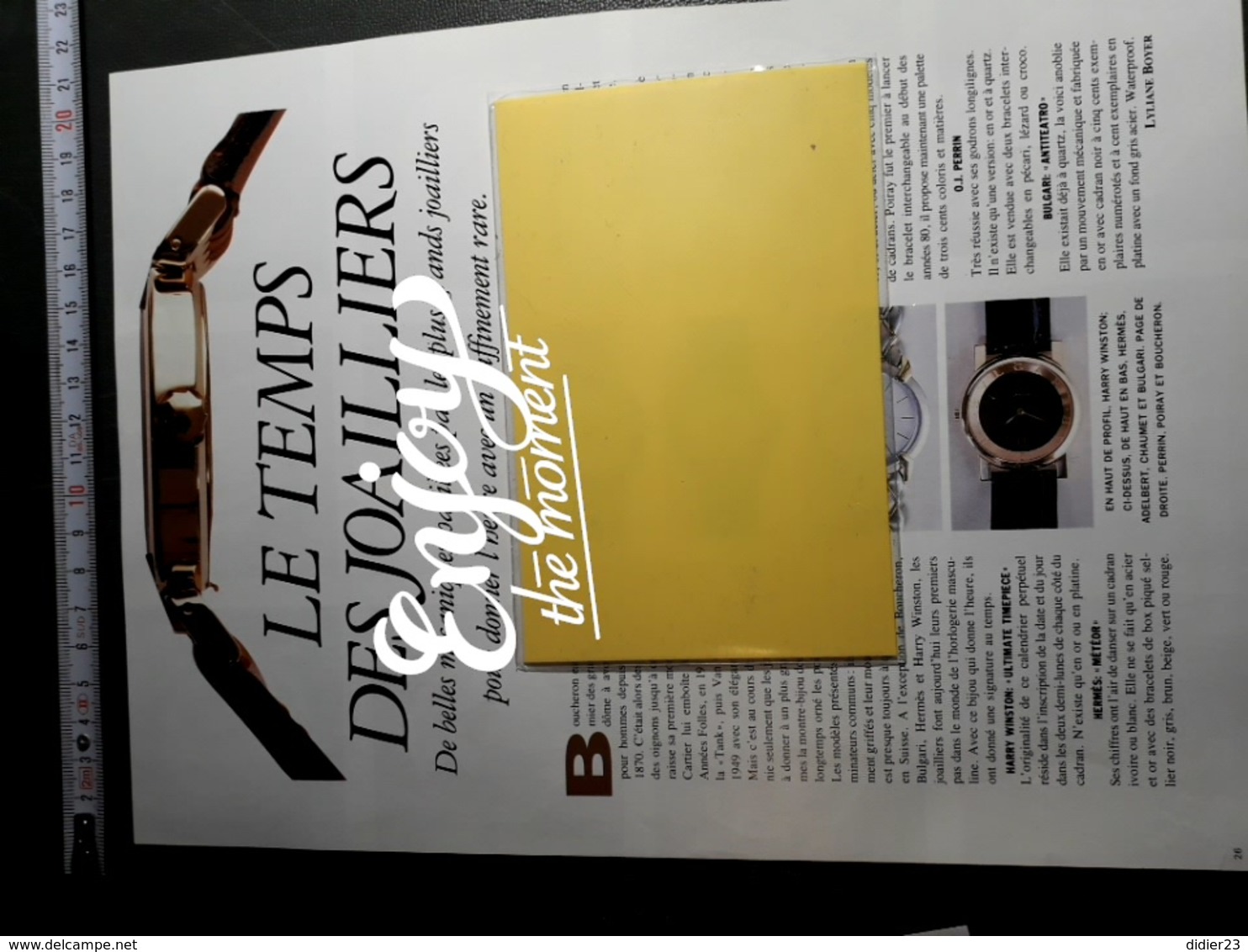 COUPURE DE PRESSE ET MAGAZINE  HORLOGERIE MONTRES DOCUMENTATION