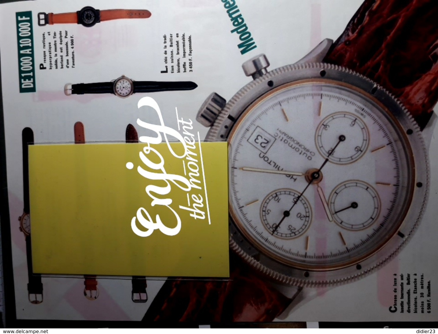 COUPURE DE PRESSE ET MAGAZINE  HORLOGERIE MONTRES DOCUMENTATION