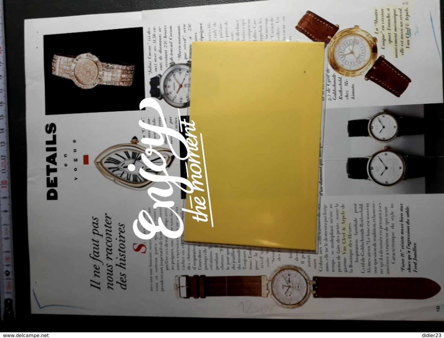 COUPURE DE PRESSE ET MAGAZINE  HORLOGERIE MONTRES DOCUMENTATION