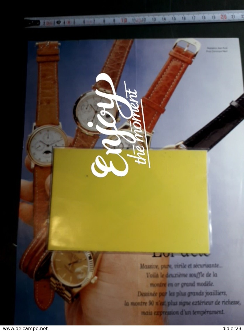 COUPURE DE PRESSE ET MAGAZINE  HORLOGERIE MONTRES DOCUMENTATION