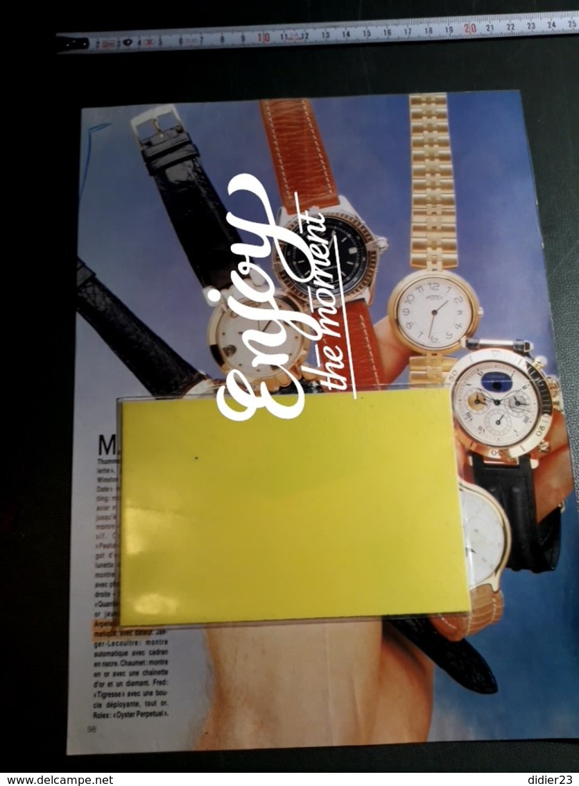 COUPURE DE PRESSE ET MAGAZINE  HORLOGERIE MONTRES DOCUMENTATION