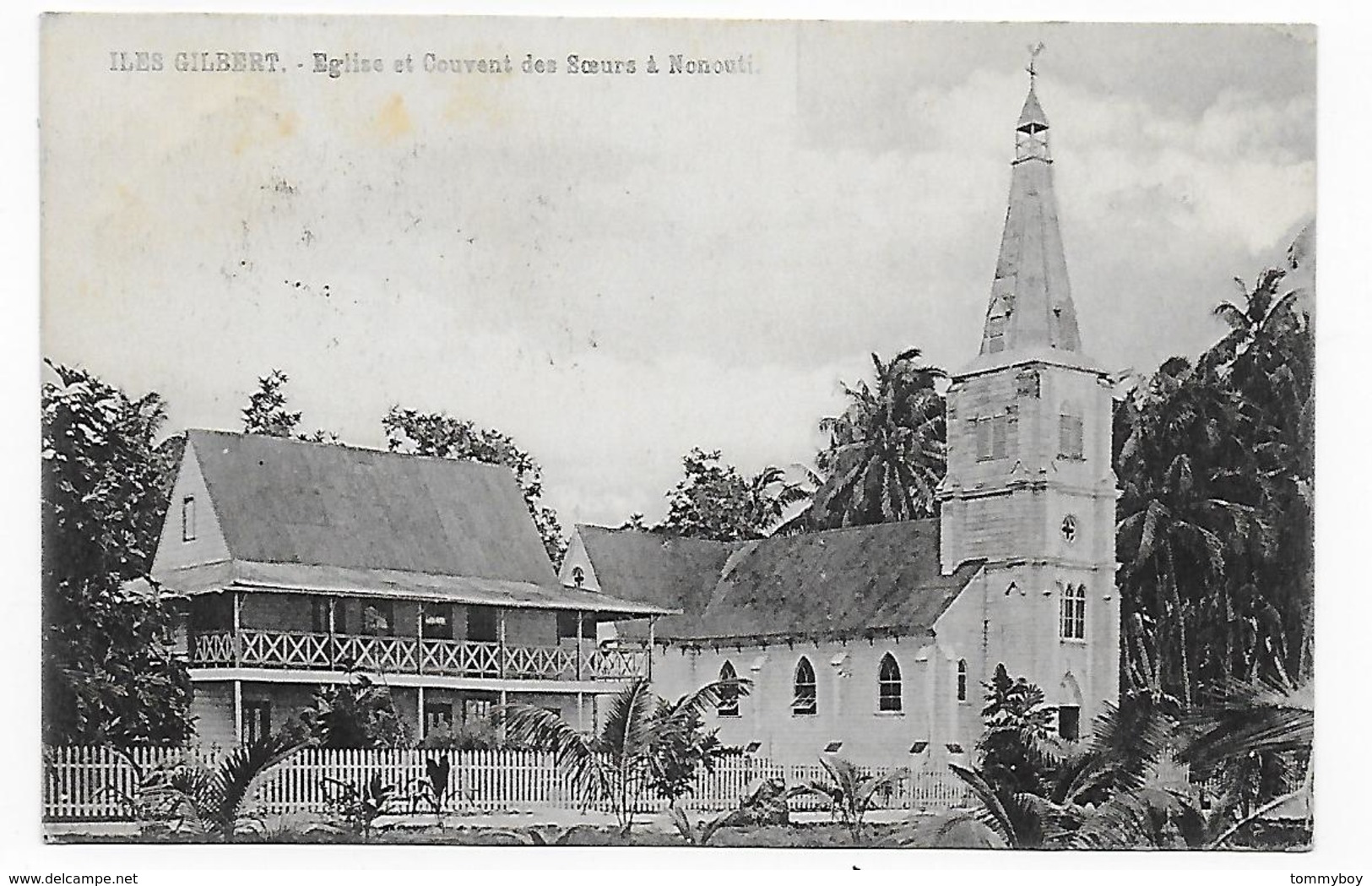 CPA îles Gilbert, église Et Couvent Des Soeurs à Nonouti, Circulée - Kiribati