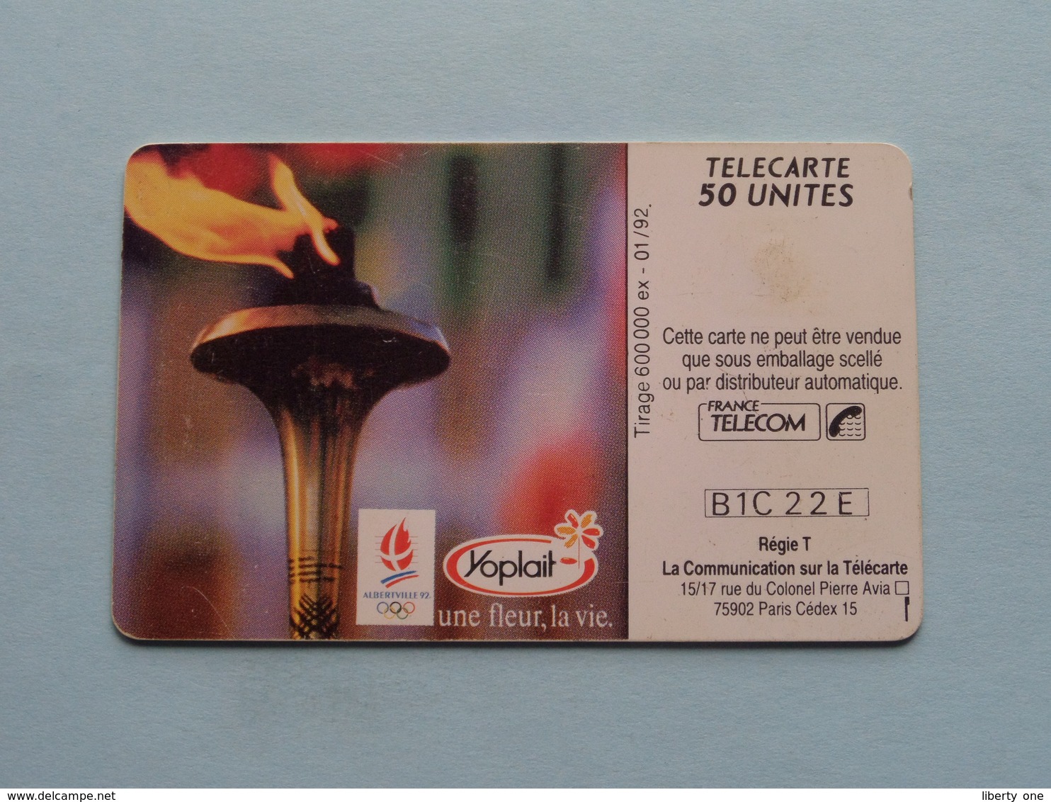 YOPLAIT La FLEUR OLYMPIQUE ( Tirage 600.000 01/92 > Zie / Voir Photo ) ! - Olympische Spelen