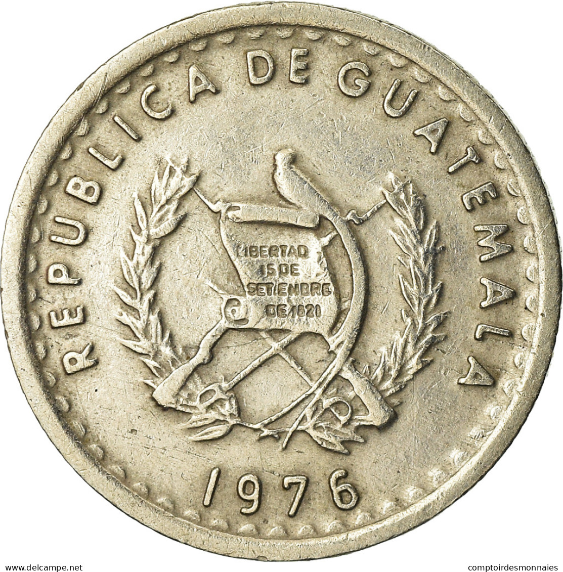 Monnaie, Guatemala, 5 Centavos, 1976, TTB, Copper-nickel, KM:270 - Guatemala