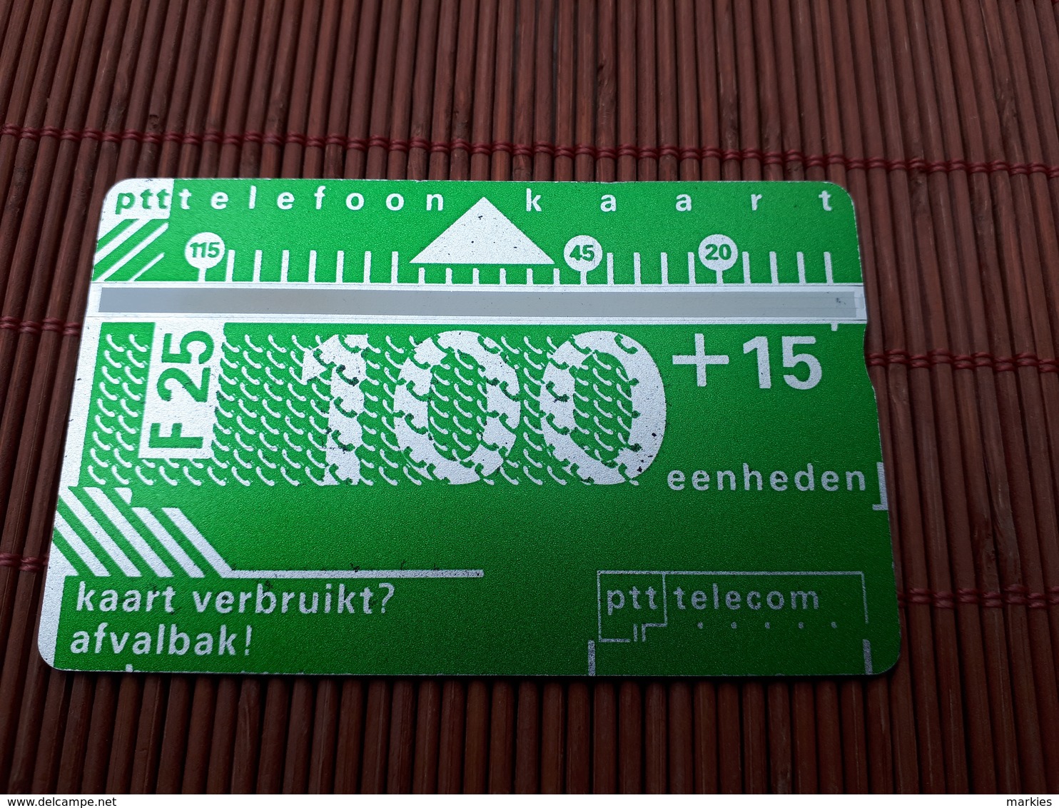 LANDIS & GYR PHONECARD 100 Netherlands 102F(I)  USED RARE - Public