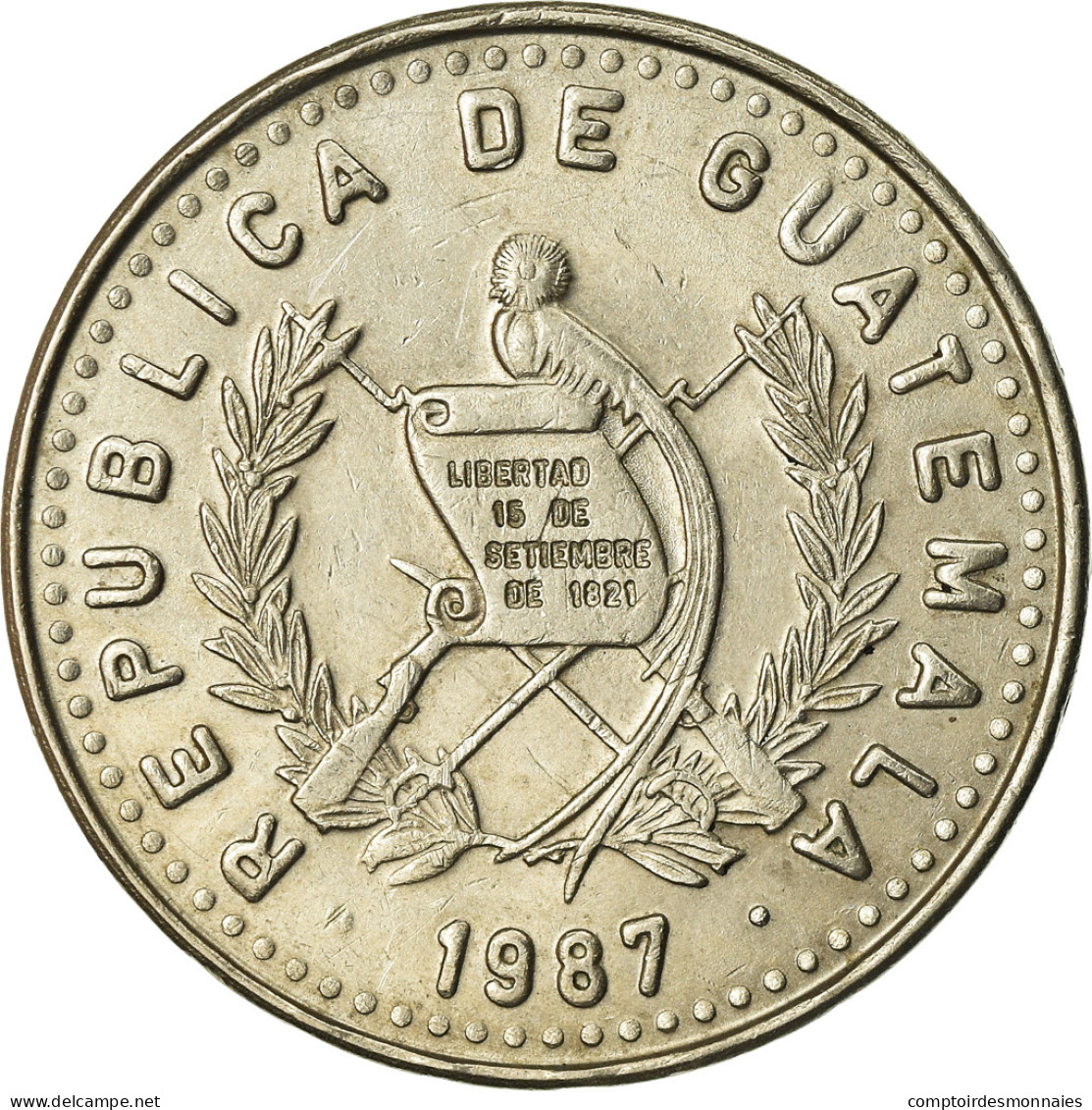 Monnaie, Guatemala, 10 Centavos, 1987, TTB, Copper-nickel, KM:267 - Guatemala