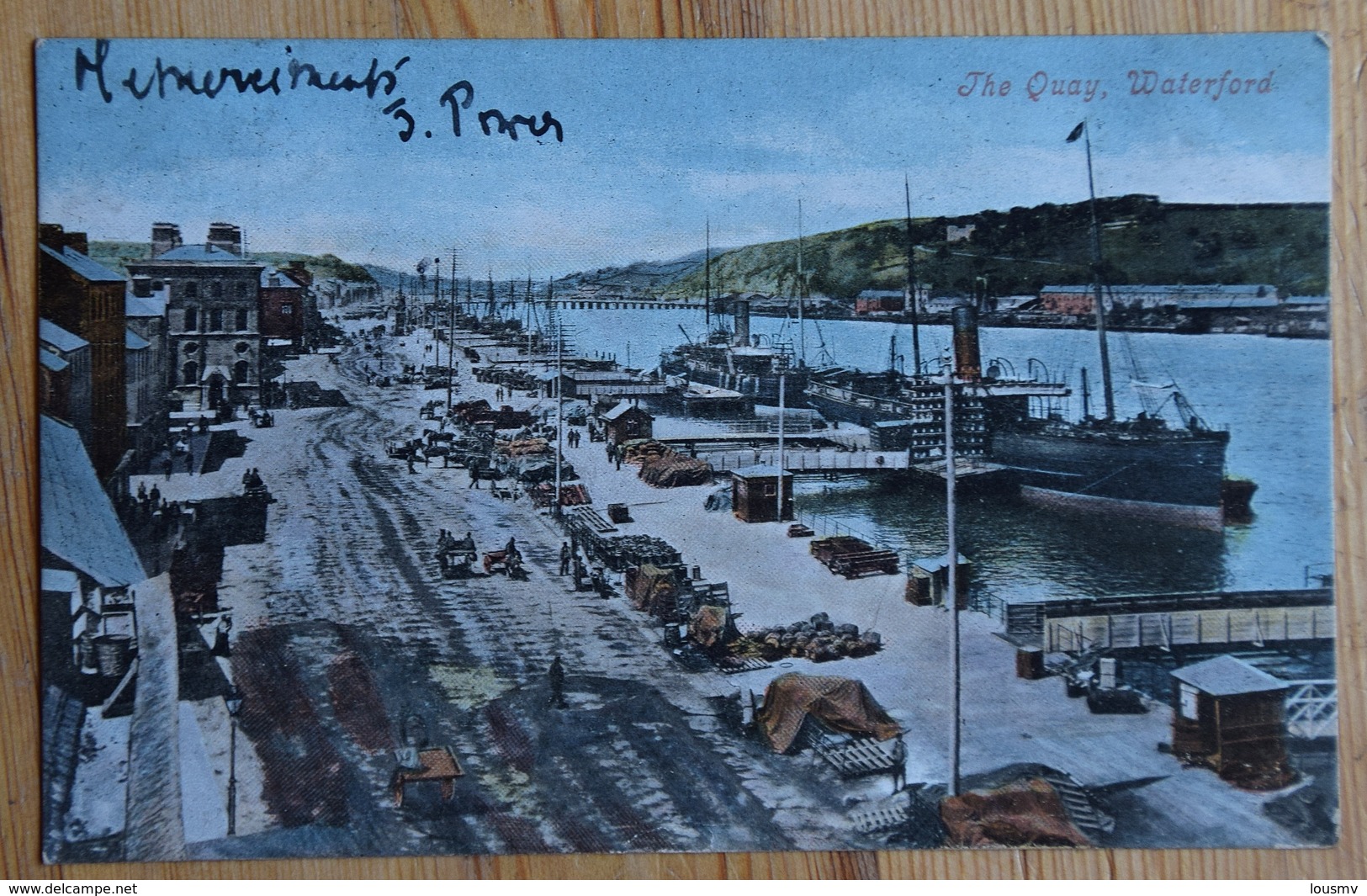 Waterford - The Quay - Animée : Petite Animation - Colorisée - Bateaux - Docks - (n°17685) - Waterford