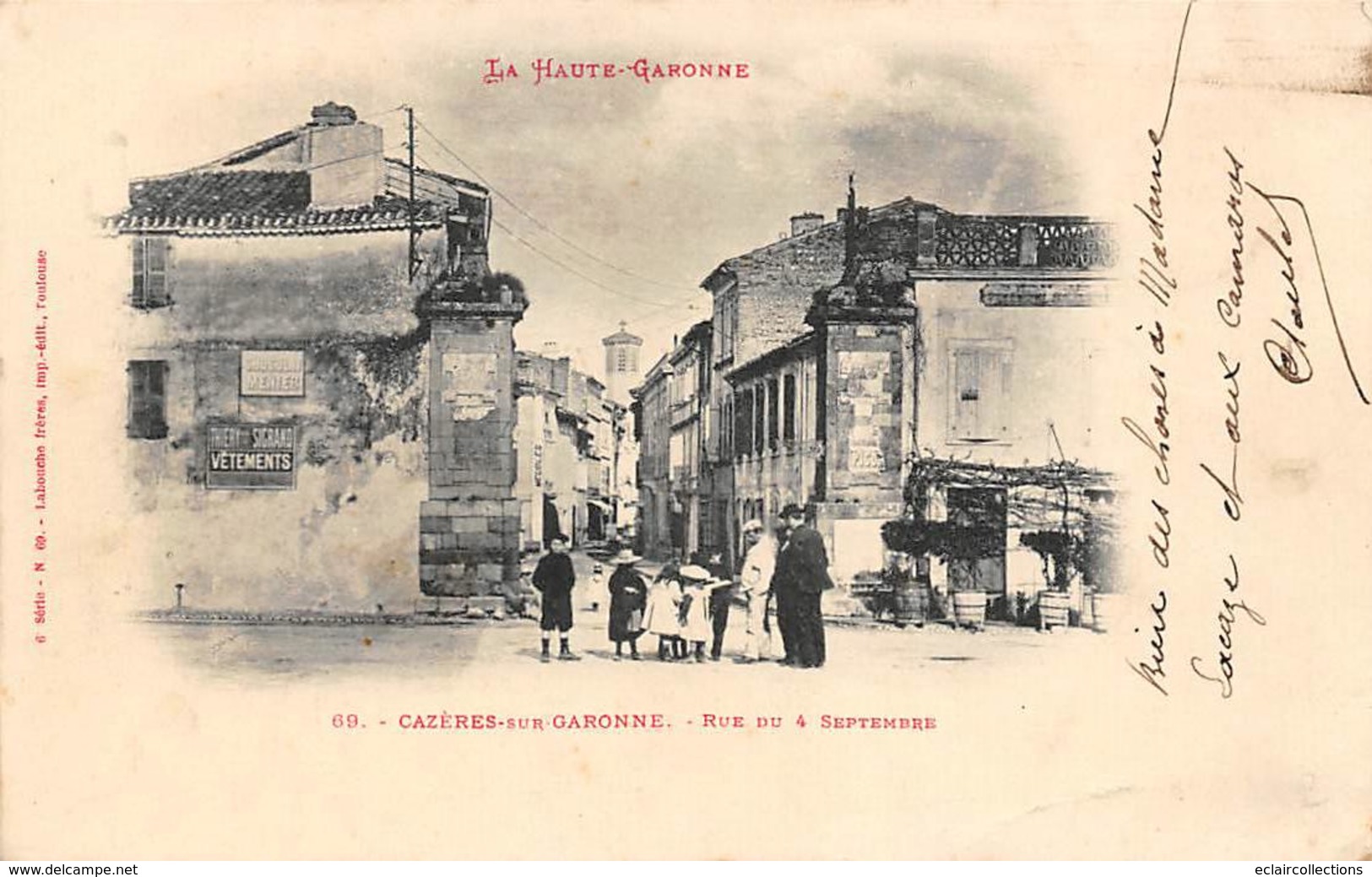 Cazères Sur Garonne        31       Rue Du 4 Septembre     (Voir Scan) - Sonstige & Ohne Zuordnung