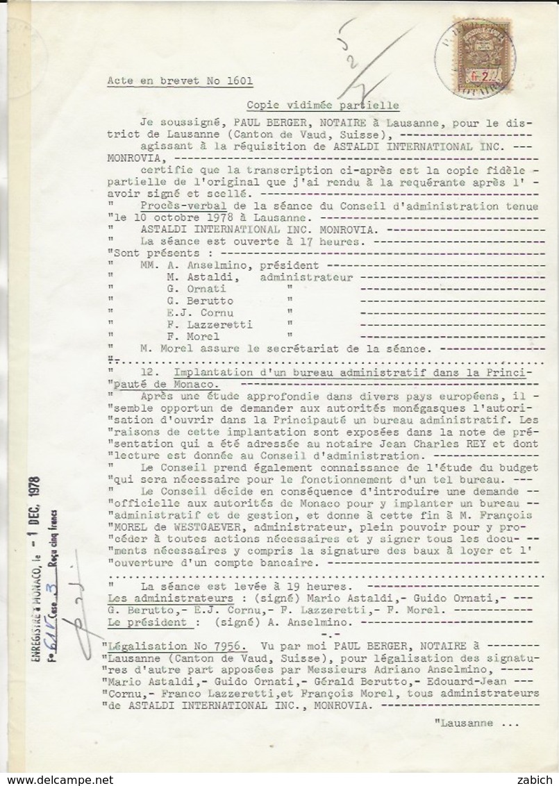 FISCAUX SUISSE CANTON DE VAUD 2 FR BRUN 10FR VERT 1978 - Fiscale Zegels