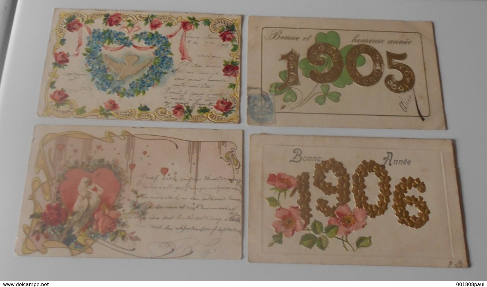 Lot 15 Cartes Postales Fantaisies Gaufrée - Fleurs - Plantes - Autres & Non Classés