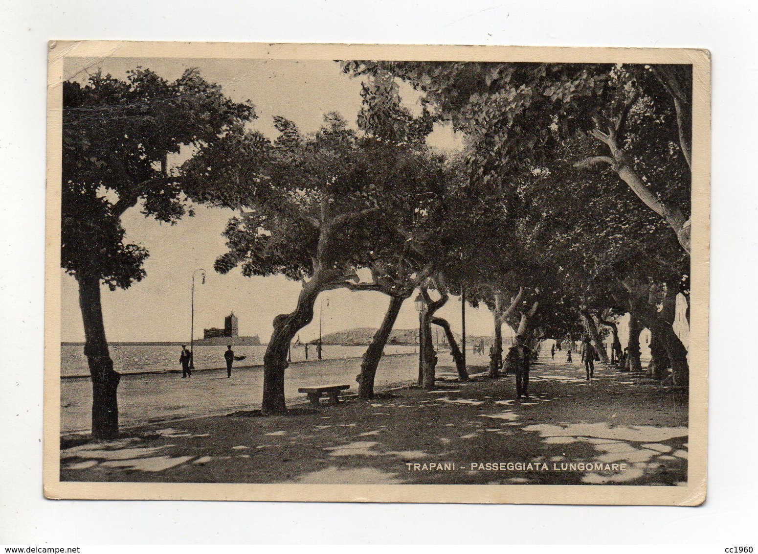 Trapani - Passeggiata Lungomare - Viaggiata Nel 1937 - (FDC21567) - Trapani