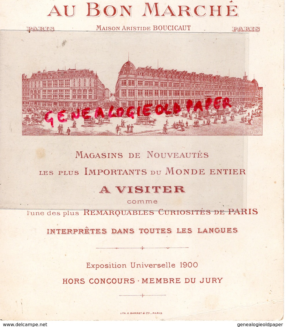 GRAND CHROMO AU BON MARCHE - LE MIRLITON - JULES GIRARDET - BOUCICAUT PARIS -FIFRE CLAVECIN   MUSIQUE MUSICIEN - Au Bon Marché