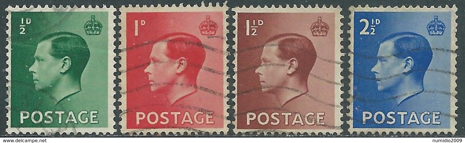 1936 GREAT BRITAIN USED SG 457/60 SET OF 4 - RC4-6 - Gebruikt